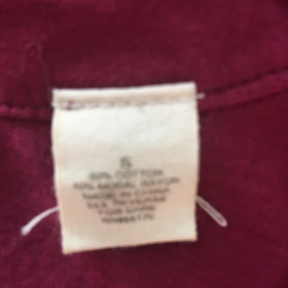 Anthropologie Deletta Burgundy Top Small - Picture 5 of 5